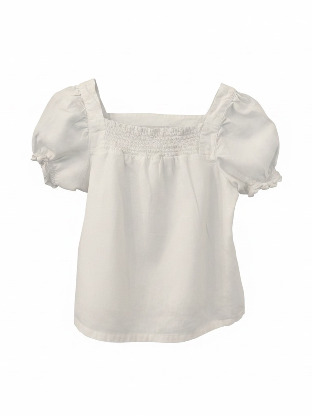 OshKosh B'gosh Smocked Square-Neck Puff Sleeve Top - Girls 12